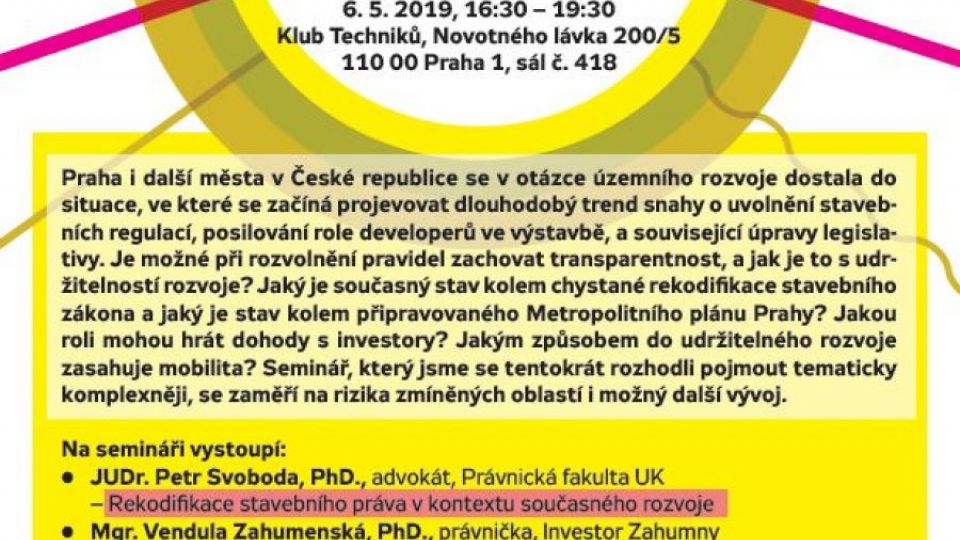 Seminář: Současný rozvoj měst a budoucí vize