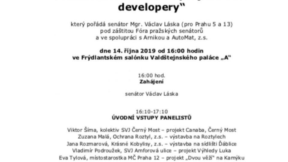 Seminář „Praktické zkušenosti při jednání s developery“