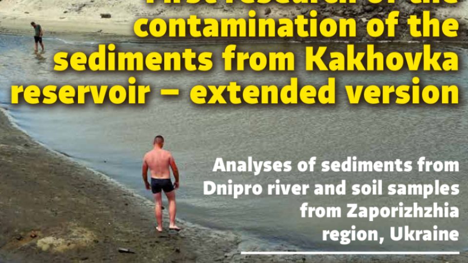 First research of the contamination of the sediments from Kakhovka reservoir - extended version