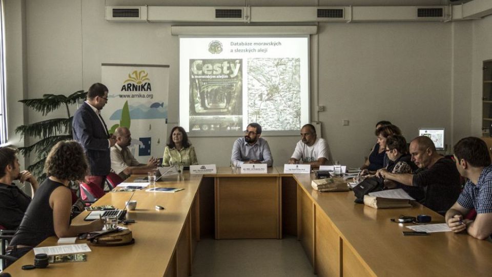 Tisková konference - mapa alejí Moravy a Slezska