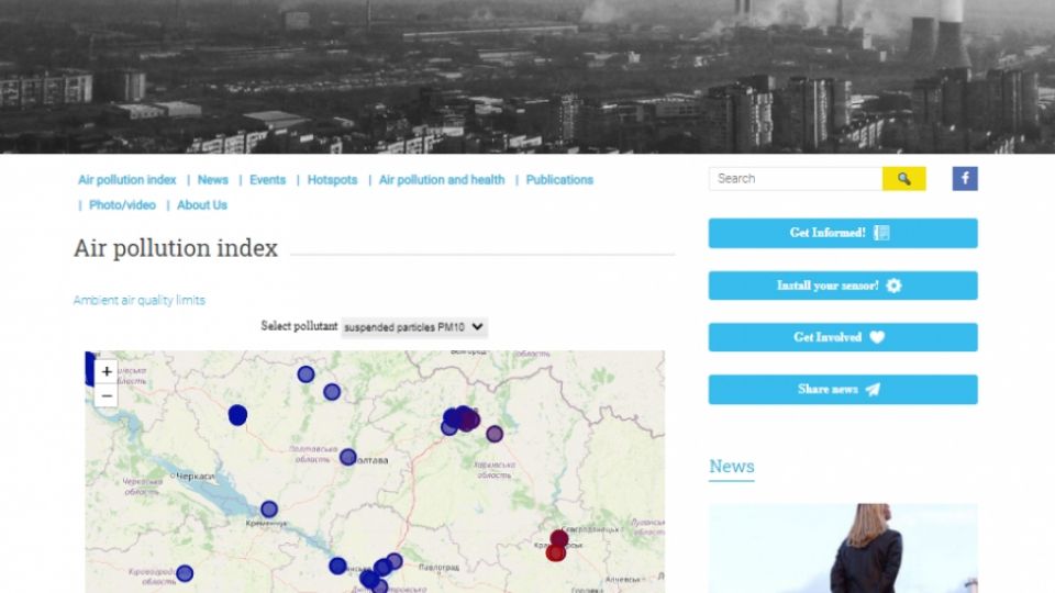 It’s all about air: Residents of Ukraine got a new source of reliable information on air pollution