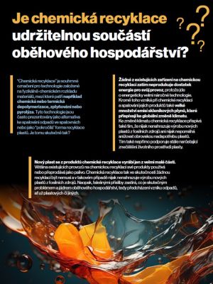 Factsheet Je chemická recyklace udržitelnou součástí oběhového hospodářství?