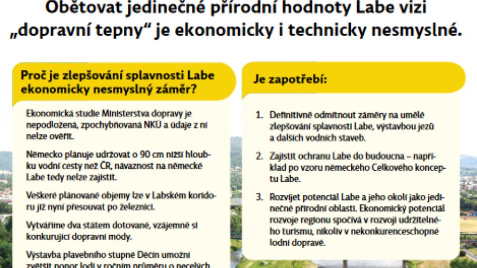 Dopravní tepna Labe? Zbytečně vyhozené desítky miliard. 