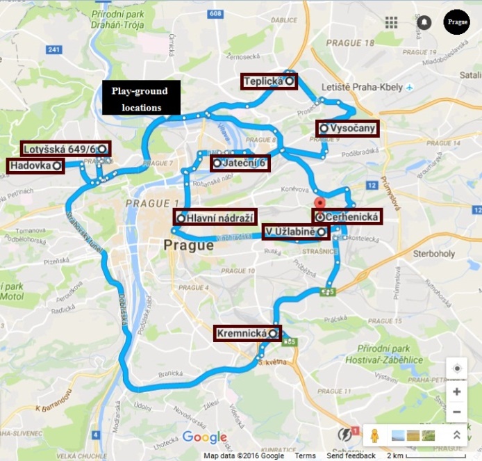 mapa piskoviste praha